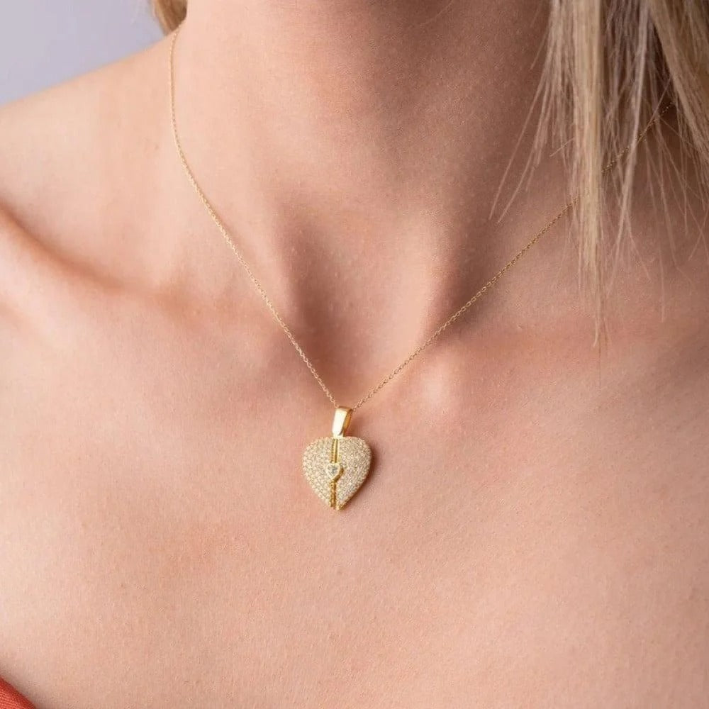 Beautiful Engraved Name Angel Heart Necklace