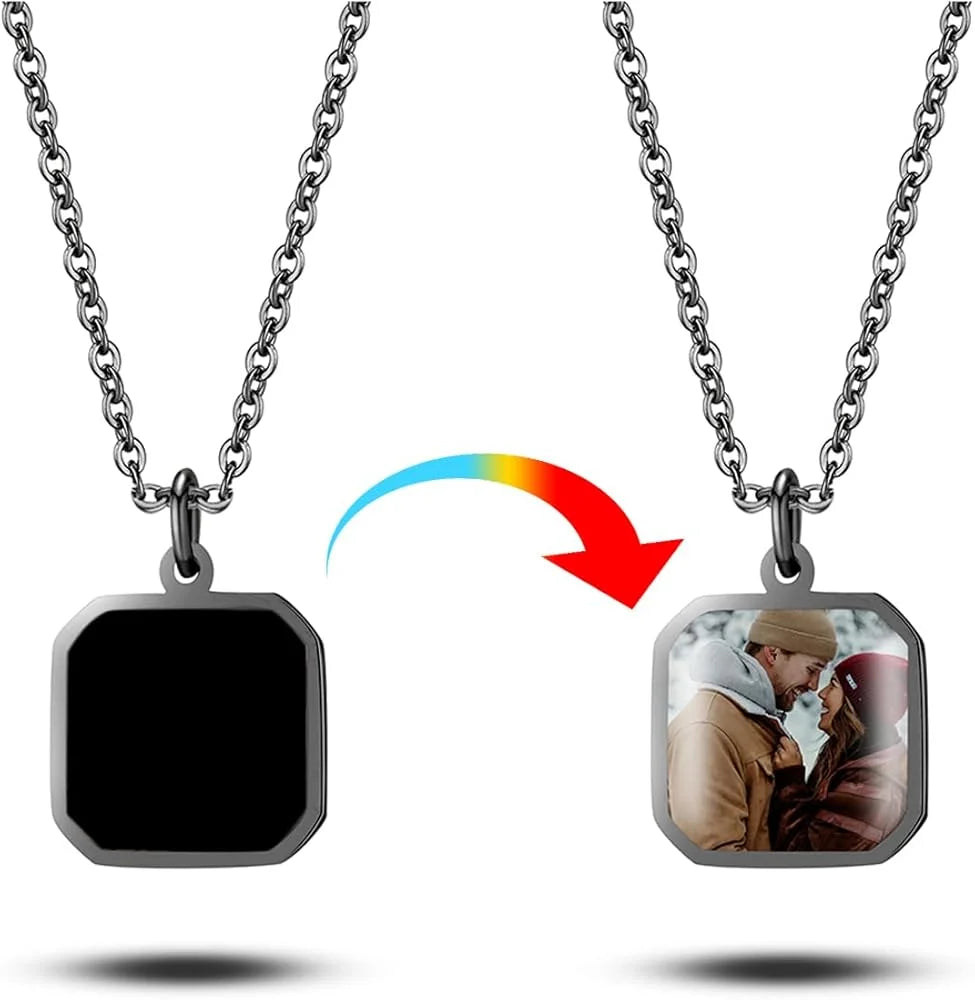 Heat-Activated Photo Necklace, Hidden Your Photo
