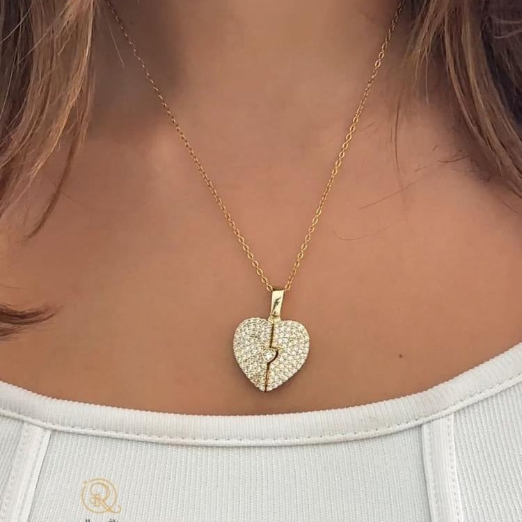 Beautiful Engraved Name Angel Heart Necklace